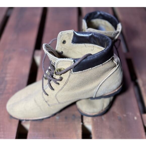 Woolrich Mens Canvas Chukka Boot Wool Lined Vibram Sole Lace Up Size 10.5 main image 8